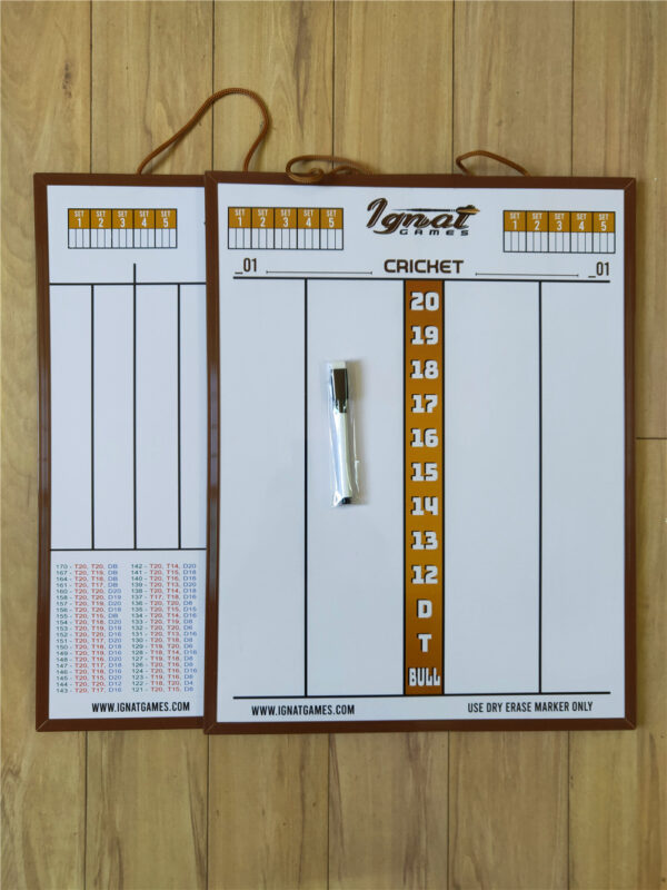 darts scoreboard white