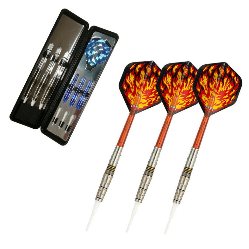 Allnice 12Pcs Soft Tip Darts 18 Gram Professional Darts Set for Electronic  Dart Board with 12 Aluminium Alloy Shaft 16 Dart Flights 120 Extra Dart